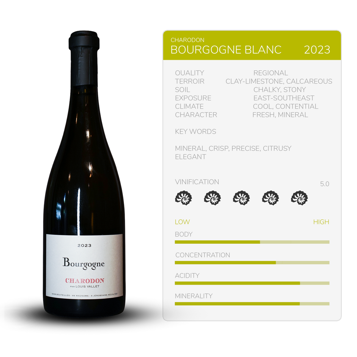 Bourgogne Blanc 2023 - Charodon par L. Vallet