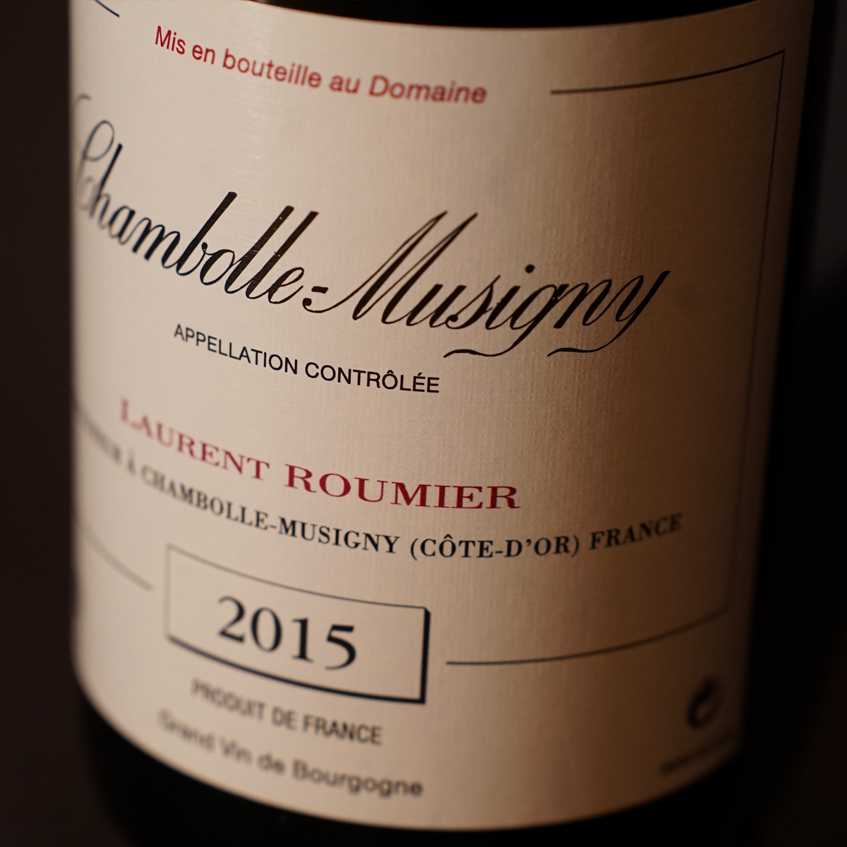 Chambolle Musigny 2015 - Laurent Roumier
