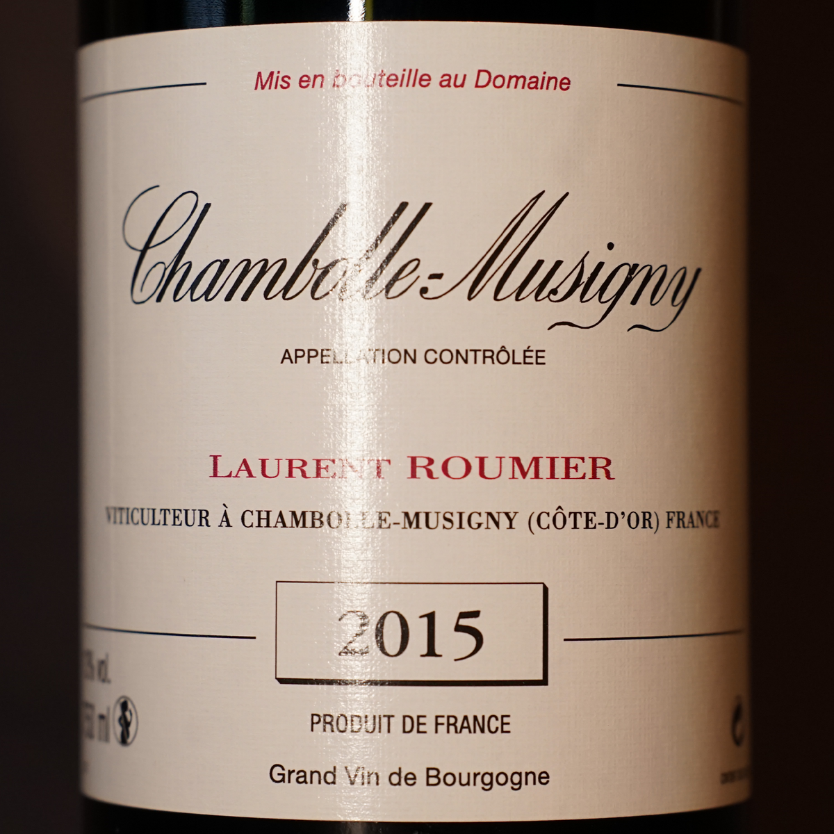 Chambolle Musigny 2015 - Laurent Roumier