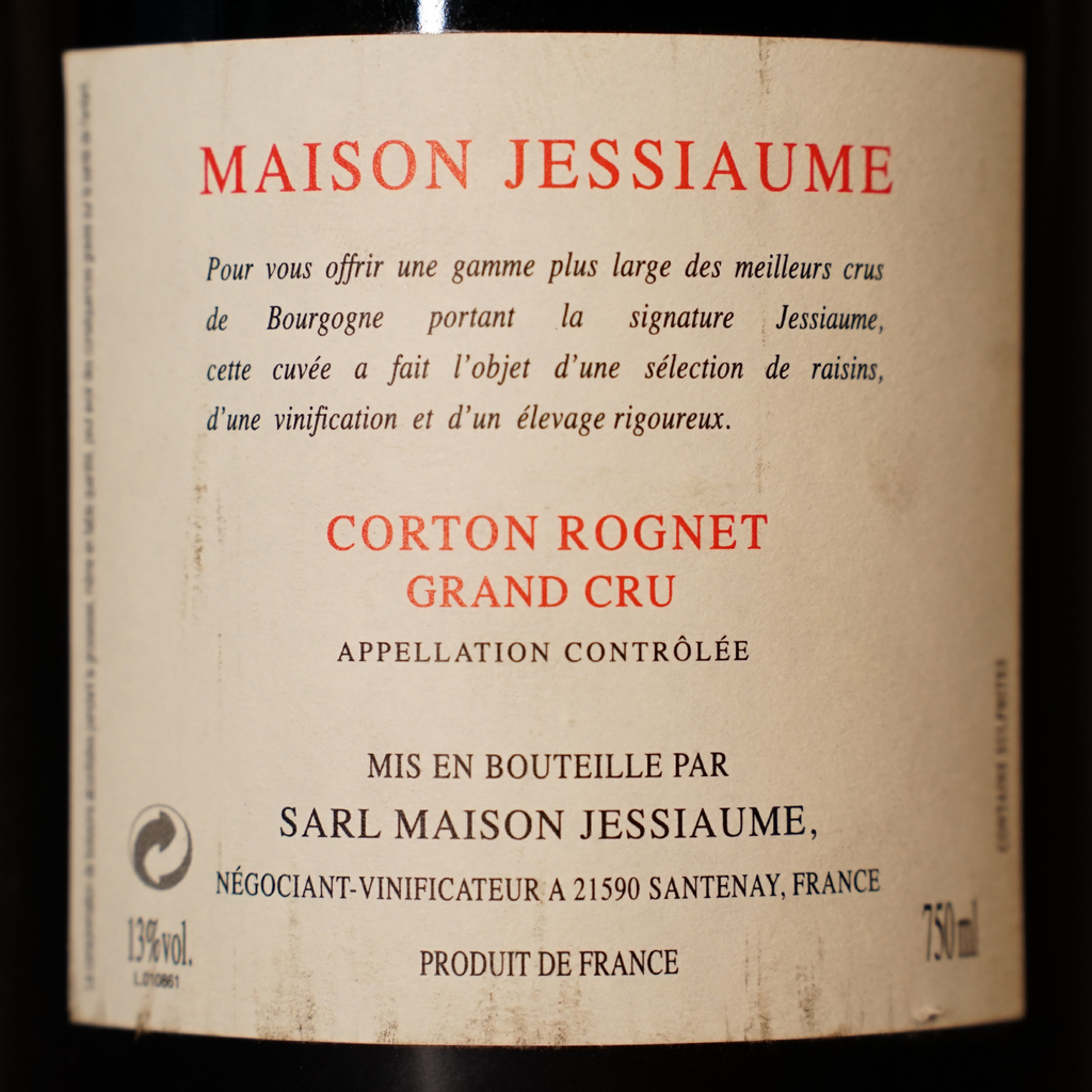Corton Rognet Grand Cru 2010 - Maison Jessiaume
