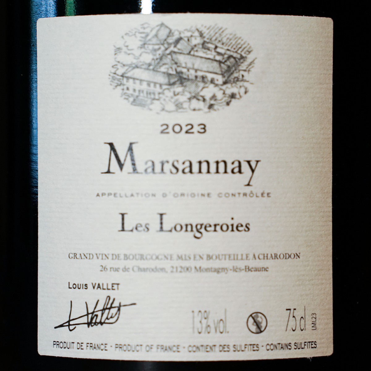 Marsannay 'Les Longeroies' 2023 - Charodon par L. Vallet