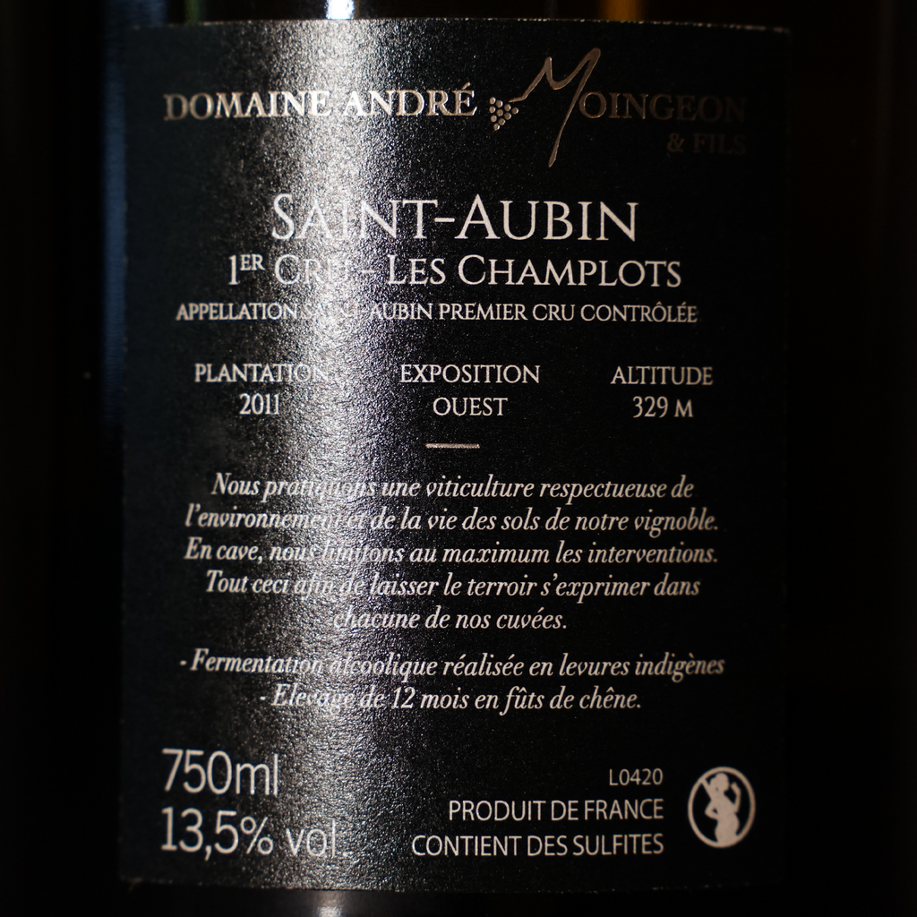 Saint-Aubin 1er Cru 'Les Champlots' 2020 - Domaine Moingeon