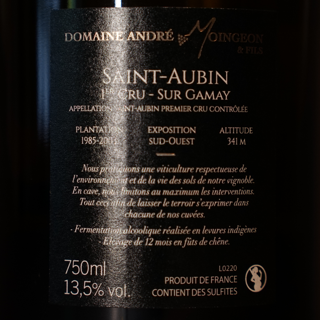 Saint-Aubin 1er Cru 'Sur Gamay' 2020 - Domaine Moingeon