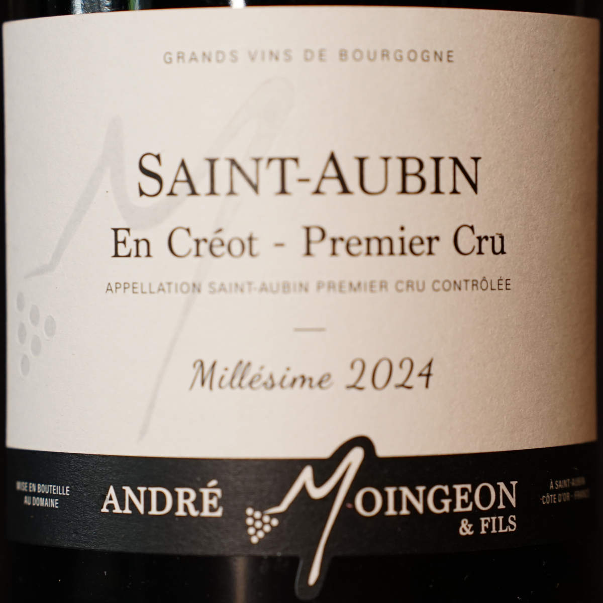 Saint-Aubin 1er Cru 'En Créot' Rouge 2024 - Domaine Moingeon