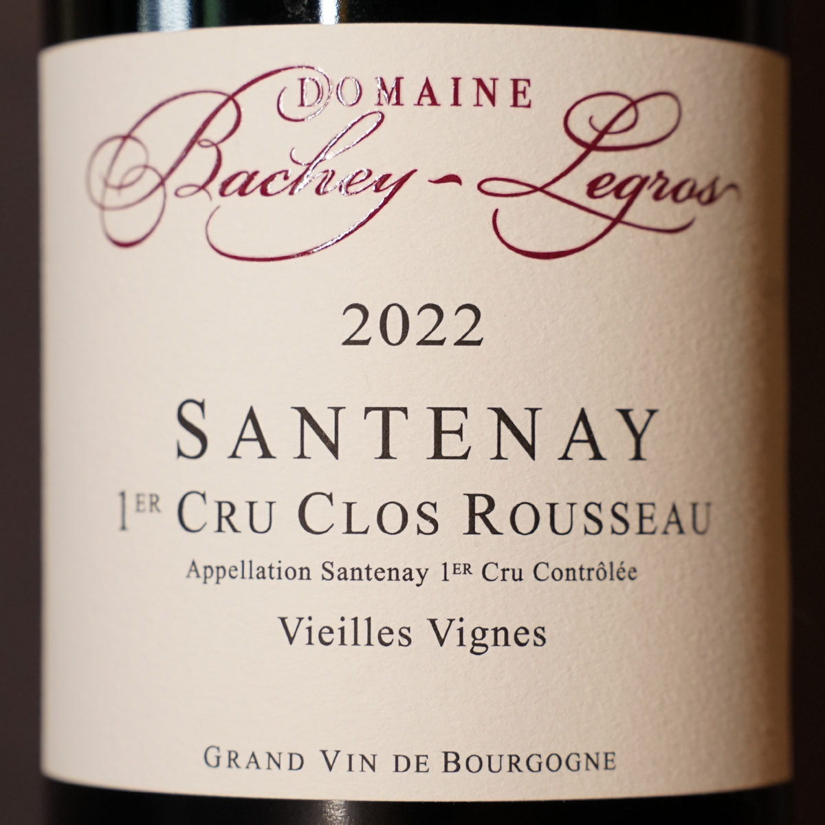 Santenay 1er Cru Clos Rousseau 2022 - Domaine Bachey Legros