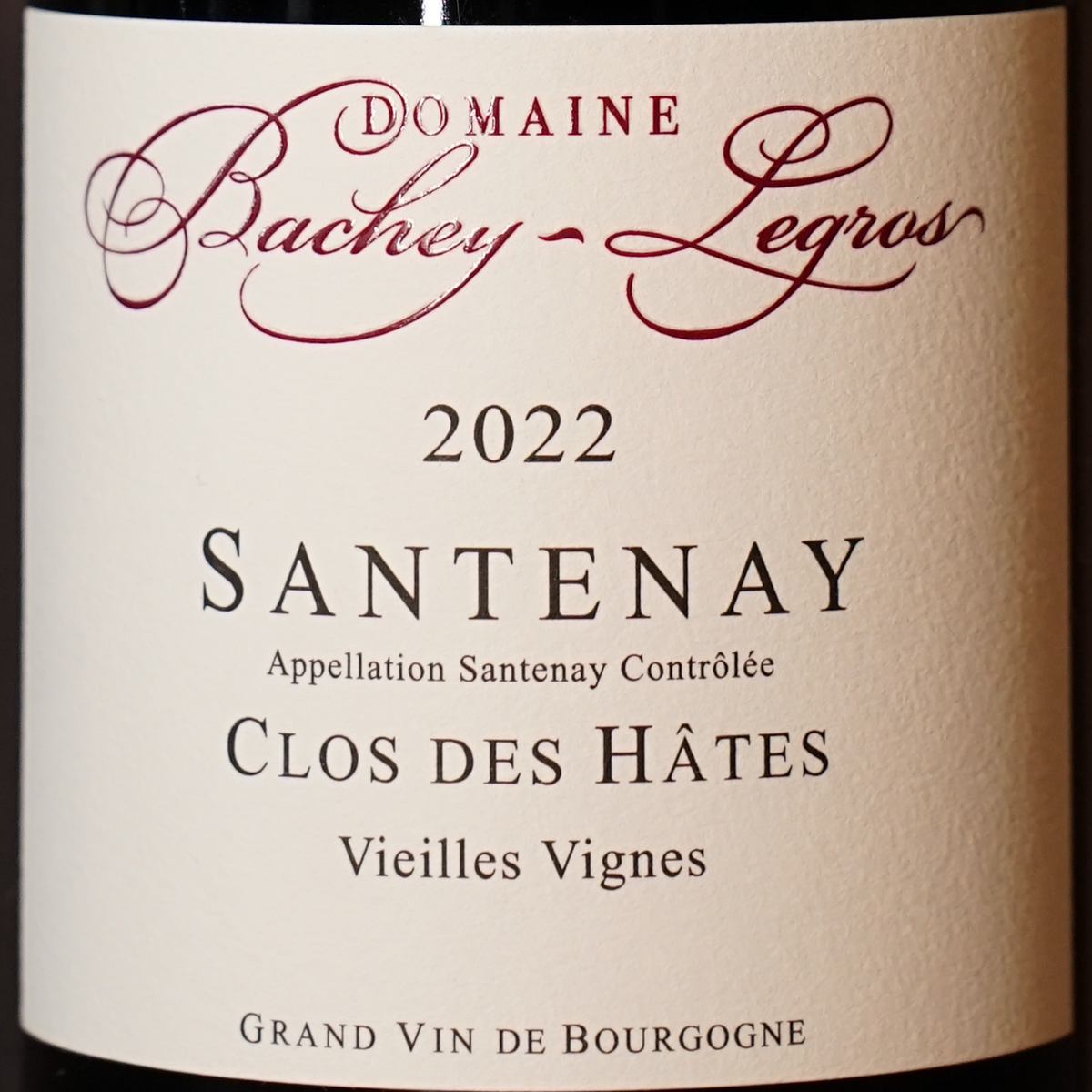 Santenay 'Clos des Hâtes' 2022 - Domaine Bachey Legros