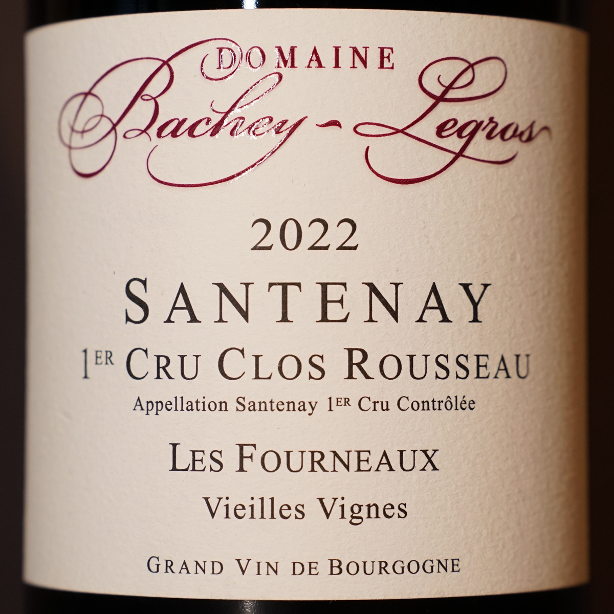 Santenay 1er Cru Clos Russeau 'Les Fourneaux' 2022 - Domaine Bachey Legros