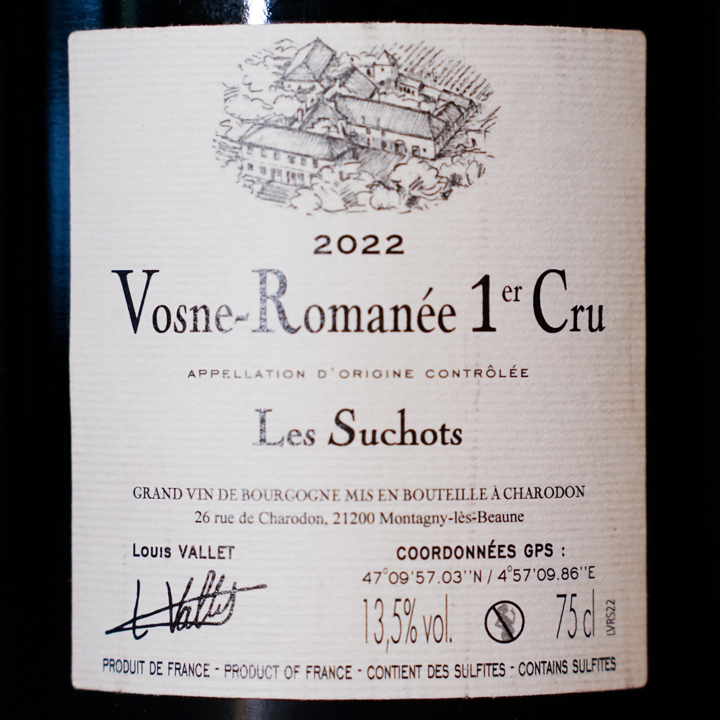 Vosne-Romanée 1er Cru 'les Suchots' 2022 - Charodon par L. Vallet
